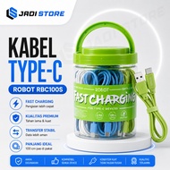 Robot RBC100S Type C Cable Fast Charging USB Type C Cable Type C Robot Type C Cable Jar Data Cable U