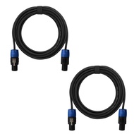 Heavy-Duty 16FT Speaker Cable 2-Pack Speakon Cords for Amps PA Systems DJ&amp Stage Audio
