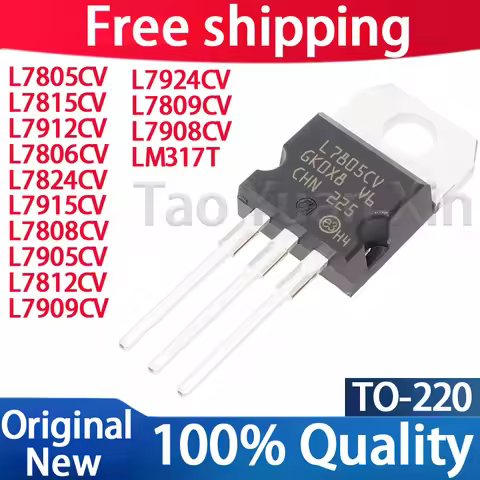 (10pcs) New L7805CV L7806CV L7808CV L7809CV L7812 L7815-CV L7824CV L7905CV L7908CV L7909CV L7912CV L