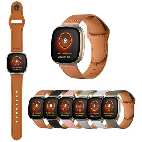Fitbit Versa 4fitbit Versa 3sense 2fitbit Sense leather stylish business strap replacement for men a