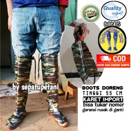 Sepatu Boots Dewasa Pria Laki Laki wanita Petani Sawah Doreng Loreng Import Lentur Anti Air Ap Boot