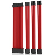 # ASIAHORSE 18AWG PSU Cable Extension Sleeved - 30CM -4 KIT # 1X24P/1X8P (4+4) CPU/2X8 P(6+2) GPU