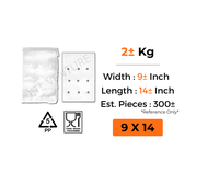 PP 9 Holes Plastic Bag 04 Clear Punch 2kg±/Sayur/Lubang/Vegetables/Fruit 5x8/6x9/7x10/8x12/9x14/10x1