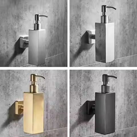 200ml Stainless Steel Soap Dispenser Wall Mounted Hotel Liquid Soap Dispenser Hand Soap Dispenser Ba