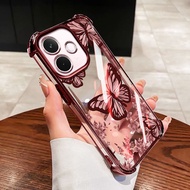 VRQR for Oppo A5i A5 Pro 5G 4G A5X A5i A5 4G 5G Ink Wash Flower Butterfly Transparent Shockproof Pho