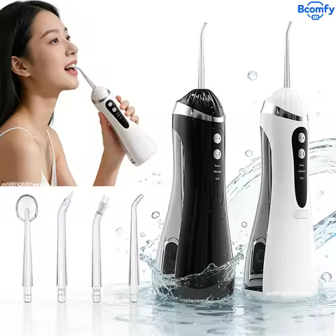 Teeth Oral Irrigator Rechargeable Water Flosser Portable 200ML Water Tank Teeth Cleaning Irrigator D