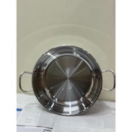 Induction cooker hot pot pot with cast base, 1 thick bottom, 304 stainless steel, 30cm, 6 liter capa