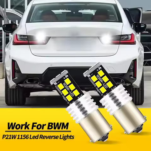2PCS LED Backup Light Blub Reverse Lamp P21W BA15S 7506 1156 For BMW 3-Series E46 E90 Compact E36 Gr