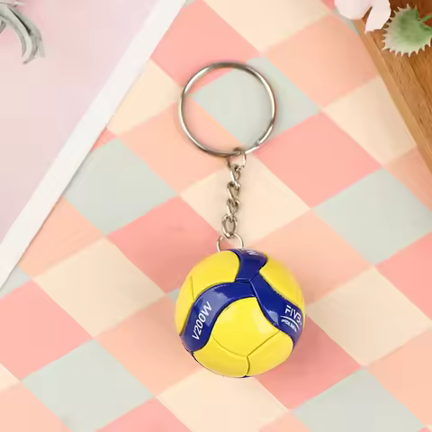 PVC Volleyball Keychain Ornaments Business Volleyball Gifts Beach Ball Sport Key Chain