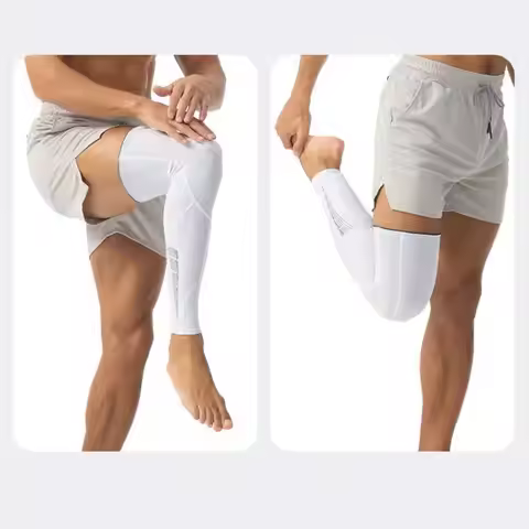 Anti-slip Compression Leg Sleeves Silicone Strips Breathable Long Knee Sleeve Protective Gear Knee P