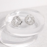 [ZANZAN ZANZAN] Heavy Metal Embossed Earrings [EK16AK002]