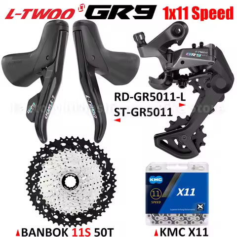 LTWOO GR9 1x11 Speed Gravel Road Bike Groupset 11V Without Damping Rear Derailleur 11S Chains BANBOK