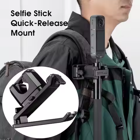 Quick Release Selfie Stick Holster Adjustable 2-IN-1 Backpack Belt Camera Holder Hands-free Stable f