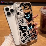 Cartoon Gengar Ghost Transparent Casing For Vivo Y19s 4G Y300 Y37 V40 Pro Lite V40E Y200 X200 Pro Mi