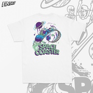 Fintage Tees Distro T-shirt | Space Coaster White | No Box | Men's Distro T-Shirts Wanita