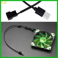 Yuf USB to 4 Pin for Case Fan Cable Power Adapter Cord 30CM 11 8in