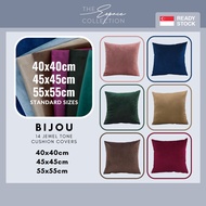 🇸🇬【BIJOU】Soft Velvet Cushion Cover Jewel Solid Colour 40x40cm 45x45cm 55x55cm Cushion Cover Throw Pillowcase