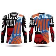 [Riashop] Chicago Bulls Men's T-Shirt | Chicago Bulls Full Print Long T-Shirt