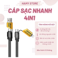 PD27W Max fast charging cable, 4 in 1 phone fast charging cable, anti-break charging for all models