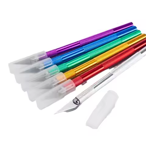 Exacto Knife Style 5 Blades Multi Tool for Crafts Carving Phone Film Cutting Pen Utility Paper Circu