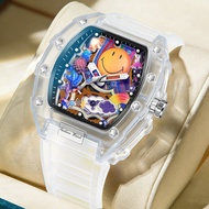 Smiley Face Sports Watch for Men 3ATM Waterproof Luminous Fun Design