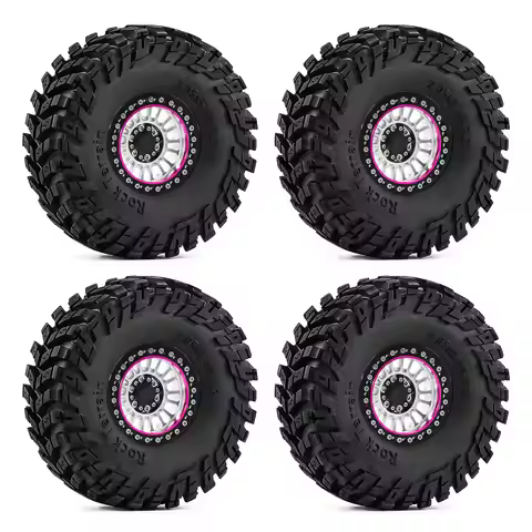 2.2 Inch Climbing Tires with Aluminum Wheels 12mm Hex Hub for TRX4 SCX10 Capo Gen7 Gen8 CR24 1/10 1/