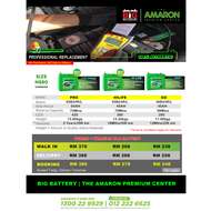 [Professional Replacement] 46B24RS | NS60 | | GO Series | AMARON ECONOMY Model | PROTON Saga BLM/FL/