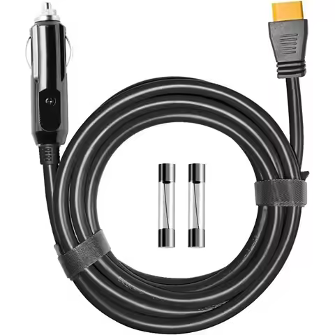 FULL-(10FT) 12V/24V Car Charging Cable To XT60 Connector For Anker SOLIX C300/C1000/F2000, Ecoflow D