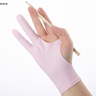1pc Black 2 Fingers Anti-fouling Gloves Anti Touch Hand Drawing Writing Glove