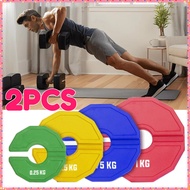 2pcs Weight Plate Barbell Dumbell Rubber Plates Plate Weight Training Equipment Barbell Dumbell 0.25