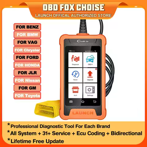 LAUNCH X431 Creader Elite Car Diagnostic Tools Professional Full System TPMS 31+ reset Function Onli