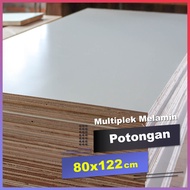 Triplek Melamin potongan ukuran 80x122 tebal 3mm 4mm 5mm 9mm 12mm 15mm 18mm