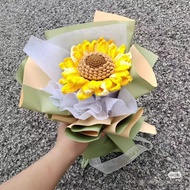Crochet Bouquet Big Sunflower Finished Product Creative Graduation Preserved Fresh Flower Birthday G