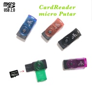 Cardreader 1 Mini Micro SD Slot Swivel USB Flash Single Slot