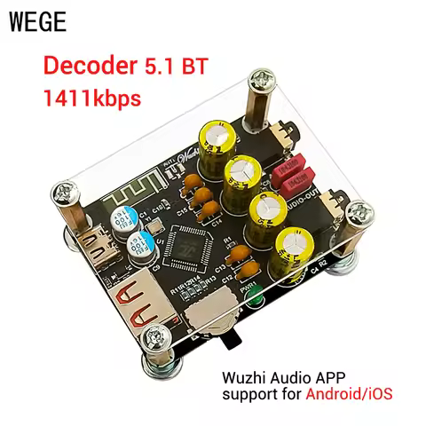 WEGE ZK-PT2 HIFI 5.1 BT USB Decoding Board Player Audio Receiver Old Amplifier Lossless Wuzhi Audio 
