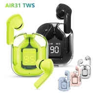【Clearance】 True Wireless Bluetooth Headset Transparent Design With Led Digital Display Stereo Sound Tws Earphones For Sports Working-Air 31