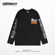 Heavyweight Pure ผ้าฝ้าย เสื้อยืดแขนยาวผู้ชาย หลวม Fit Base Layer Shirt ฮิปฮอป สไตล์ ฤดูใบไม้ร่วง Se