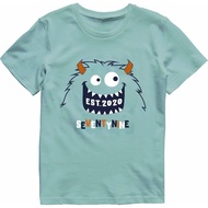Distro t-shirts for children 2-8 years old monster sage green seventy nine third three point second 