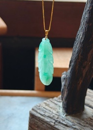 生日禮物 情人禮物 天然緬甸翡翠吊墜 18k金扣頭 072119