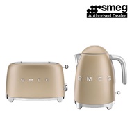 Smeg Breakfast Set Kettle KLF03CHMUK + Toaster TSF01CHMUK (Matt Champagne)