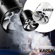 KAREN Mute Exhaust Fan, Pipe Toilet Air Ventilation Exhaust Fan, Multifunctional 4'' 6'' Black White Super Suction Ceiling Booster Household Kitchen