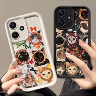 Colorful Cat Design Cellphone Case For iPhone 16 15 Pro Max 14 Plus 11 12 13 Mini 16E SE 4 Casing Si