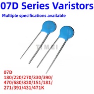 20pcs 7D 07D Series Varistors 180/220/270/330/390/470/680/271/391/431/471K