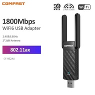 - COMFAST AX1800 CF-952AX WiFi 6 Dongle Wireless USB Adapter Dual Band