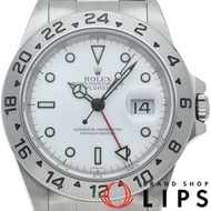 二手勞力士探險家型 II 16570(A) 不鏽鋼男士腕錶，白色，拋光，1999 年，狀況極佳，附錶盒、保固卡、國際服務保固卡。