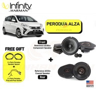 Alza front and rear - Infinity Reference 6530cx 6.5" 2-way component speaker + Reference 6532ix 6.5"
