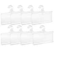 100-Pack Label Holder Plastic Shelf Price Label Strips Retail Hang Tag Holder for Wire Shelf Warehou