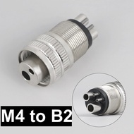 2 /4 Holes Turbine Handpiece Adaptor Coupler Motor Convertor Conversion Connector B2 M4 for Handpiec