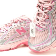 รองเท้าผู้หญิงตาข่ายระบายอากาศแฟชั่นและสวมใส่สบาย Atmos Pink x New Balance 740 รองเท้ากีฬาลำลอง