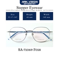 Stepper Eyewear SA-71069 Series Size52 – Titanium Geometric Frames with German Engineering & Timeles